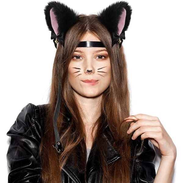 Cat Ear Pannebånd Katte Pannebånd Kostyme Hårtilbehør for kvinner