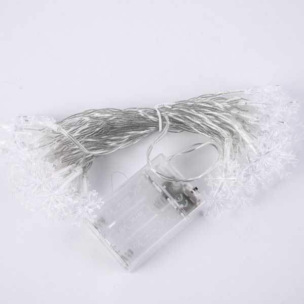 #LED Lysstreng 6M Julepynt 40 Varmt Hvide Stjernelysstreng#