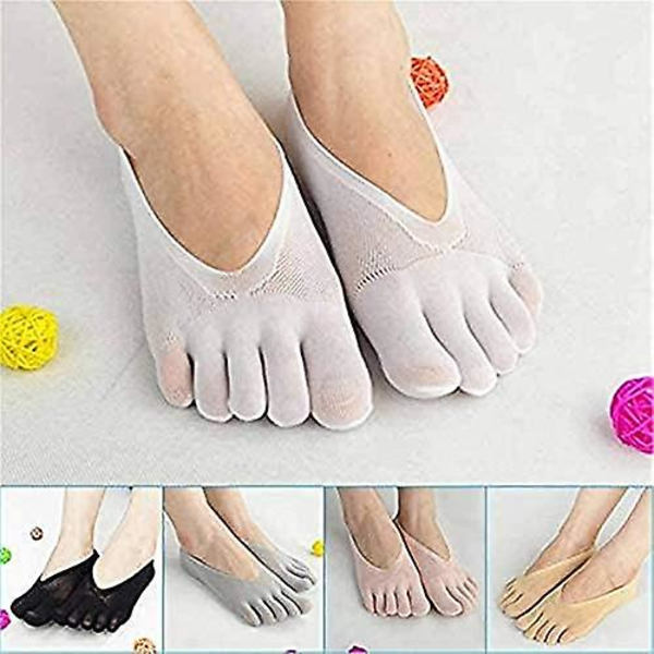 5 Par Separata Tå Fem-Fingersockor Andningsbara Damtå