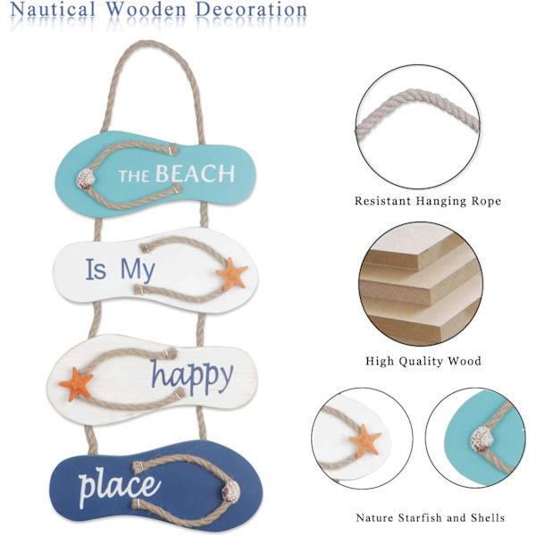 Nautisk Strand-Flipflop Dekoration Flipflop Væghængende Ornament