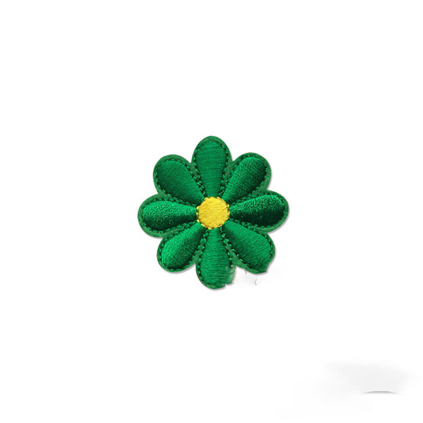 Roseröd + Grön - 20 st (10 st vardera) Stryk-på-lapp Mini Broderi