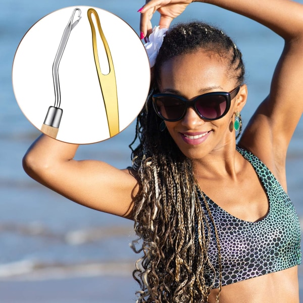 9 stk. Buede Latch Hook-sett med Latch Hook for Dreadlocks, Croch