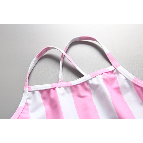 Kaunis raidallinen mekko tytön uimapuku (suositeltu pituus 80 - 90 cm)