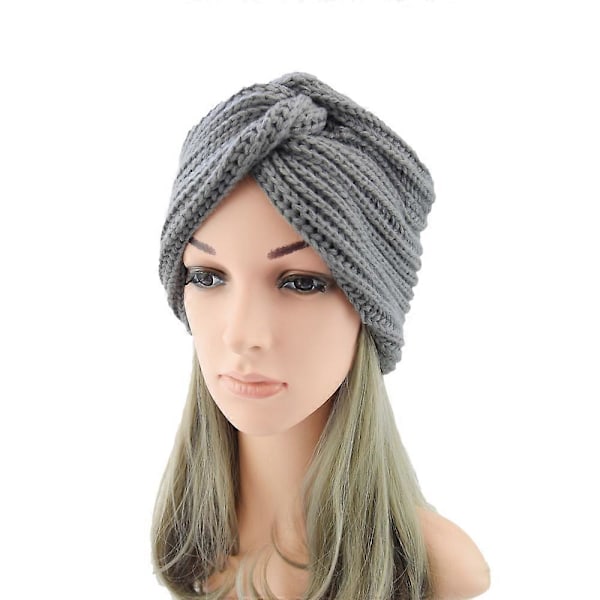 1 stk. Nydelig Vinterlue for Kvinner Varm Beanie, Lys Grå - One Size