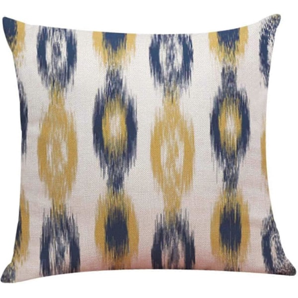 Tyynynpäälliset 45x45 cm Moderni Keltainen Sininen Koristeellinen Sisä- ja Ulkokäyttöön Puuvillapellava Sohva Tyynyliina Set Of 4