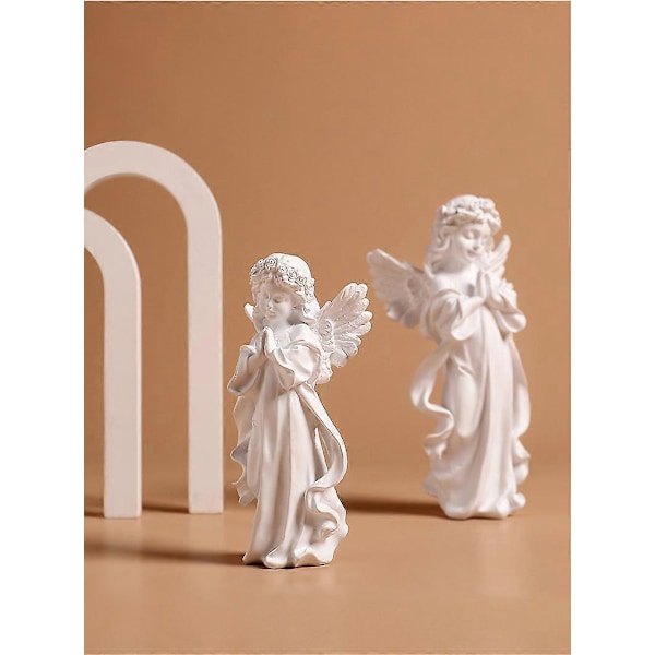 Resin Engel Statue, Resin Engel Figur, Yndig Blomsterpige De