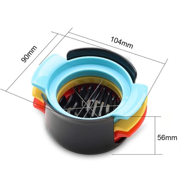 Ruostumattomasta teräksestä valmistettu munaleikkuri Monitoiminen 3 in 1 Egg Cu