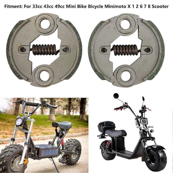 2 stk. kraftige koblingsbakker i slidstærk aluminiumslegering til mini-cykel, minimoto-scooter