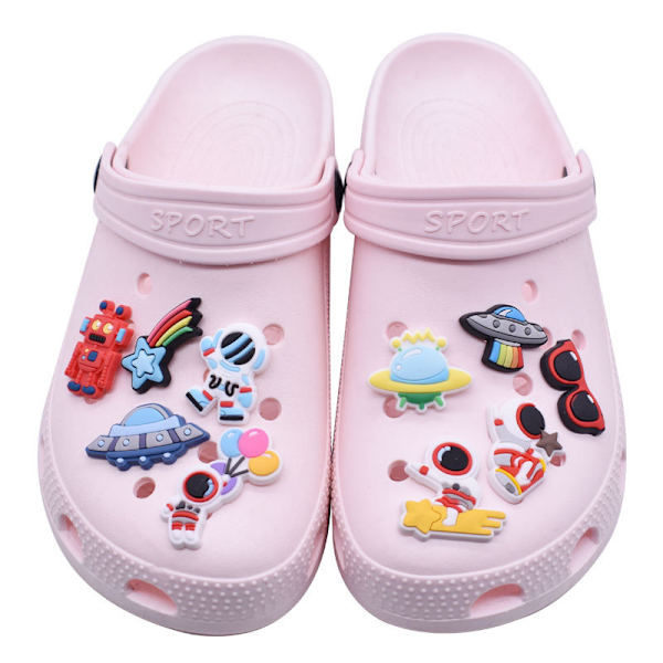 For Crocs: 50 stk Tilfeldige PVC Sko-Smykker for Sko