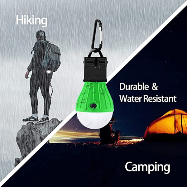 GreenCamping Lanterne, Bærbar LED Pære, LED Campinglampe