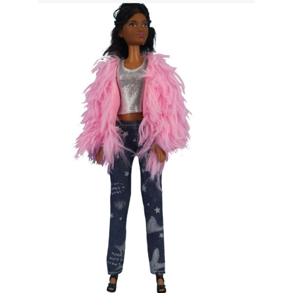 13 stk. 30 cm Barbie dukke tøj Mode pels pels vinter