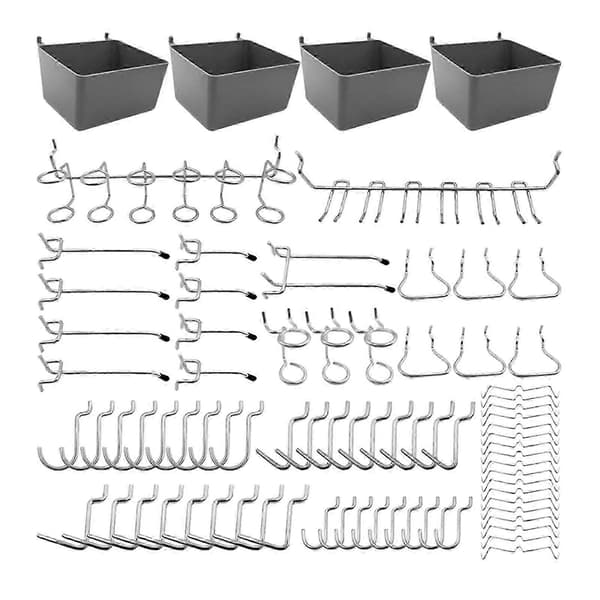 Pegboard-kroker med diverse pegboard-tilbehør for kjøkken