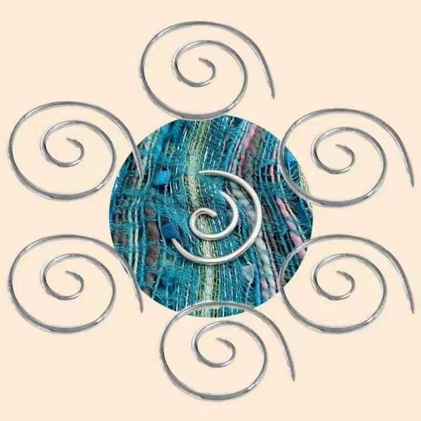 #3 stycken spiral sticknålar, böjda vävnålar, spiral#
