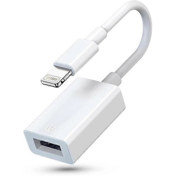 Lightning–USB-kamerasovitin, USB 3.0 OTG -datan synkronointikaapelisovitin yhteensopiva iPhone/iPadin kanssa, USB-naarasliitin tukee kortinlukijaa, U-levyä, näppäimistöä
