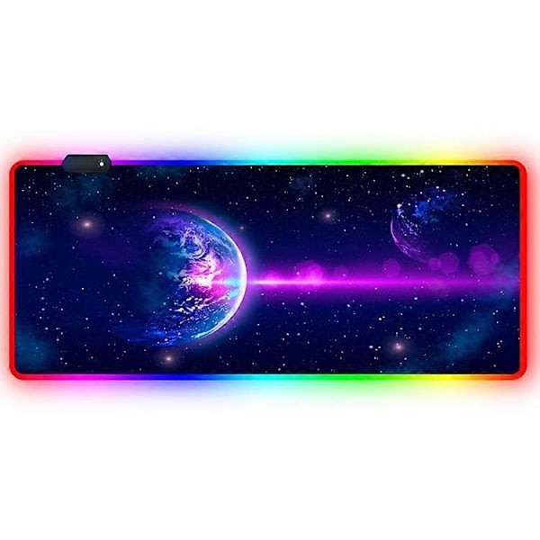 LED lysende musematte RGB musematte fargerik utvidet musematte spill anime bordmatte RGB 800*300*4mm hovedbilde