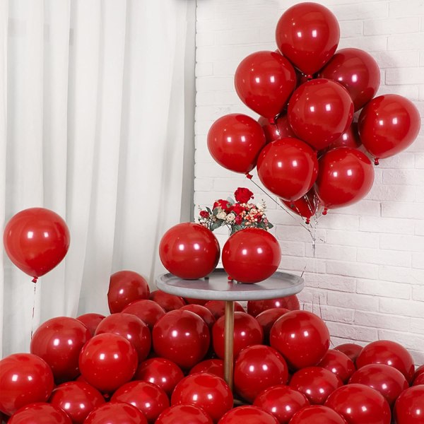 Rød ballong 50 STK 12 tommer røde ballonger Røde lateksballonger for Bi