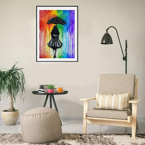 #diamantmålning, flicka (30×40cm)#