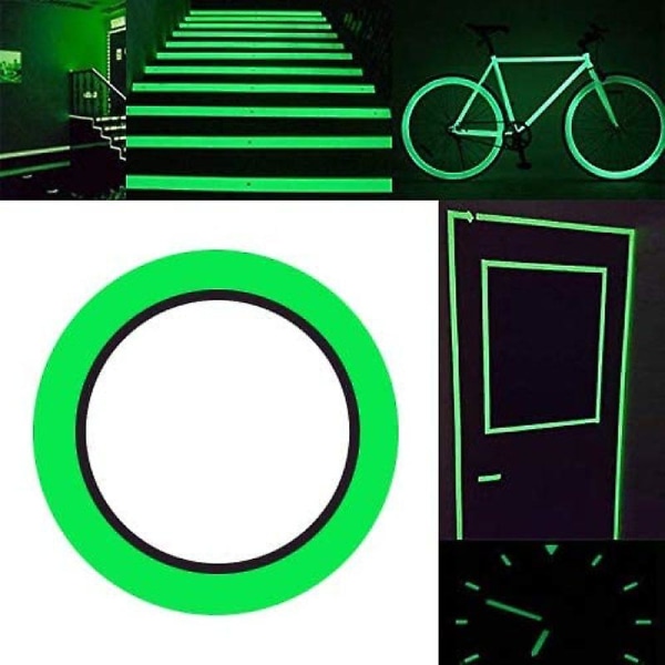 /#/Fluorescerende tape 10m X 10mm Lysende tape Selvklæbende tape/#/