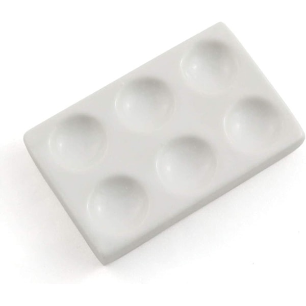 6 Brønde Porcelænsplet Reaktionsplade Til Laboratorieeksperiment Kemisk Testning (d-583-a)