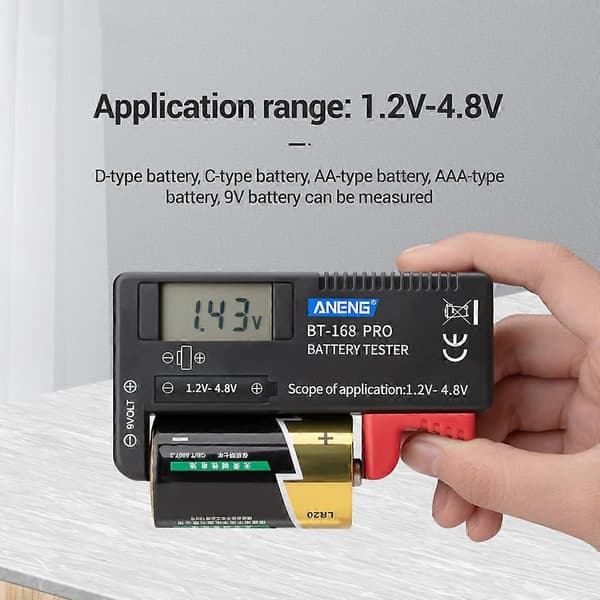 Batteritester Universal Batteritjekker Små Batteritestere til AAA AA C D
