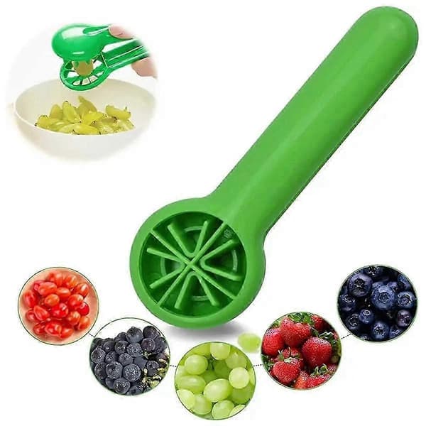Drue, tomat, kirsebær, jordbærkutter, multifunksjonell grønnsaks- og fruktkutter, uten blad, Chi