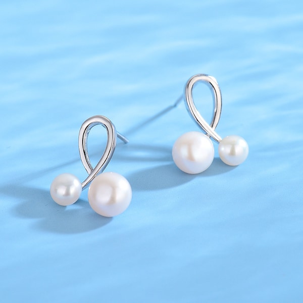 S925 sterling silver korshänge pärlörhängen nya premium betydelse