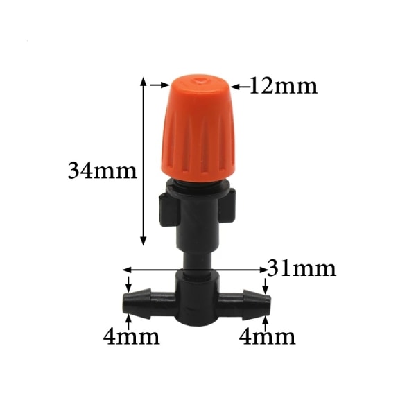 100 stycken Micro Spray Justerbara Flödesbevattningsdroppar, Justerbara