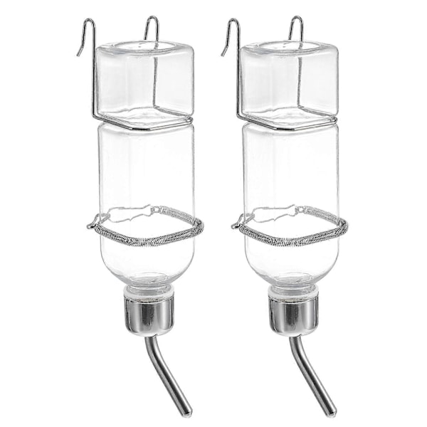 2 stk 350ml Plast Kanin Vannmater Hengende Fontener Drikkeflaske for Kjæledyr
