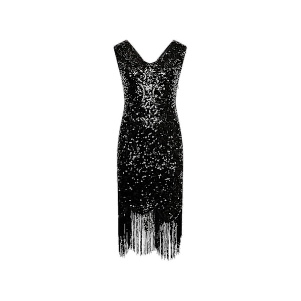 Ny Opgradering Dame Flapper Kjoler 1920'er Perlebesat Frynset Great Gatsby Kjole