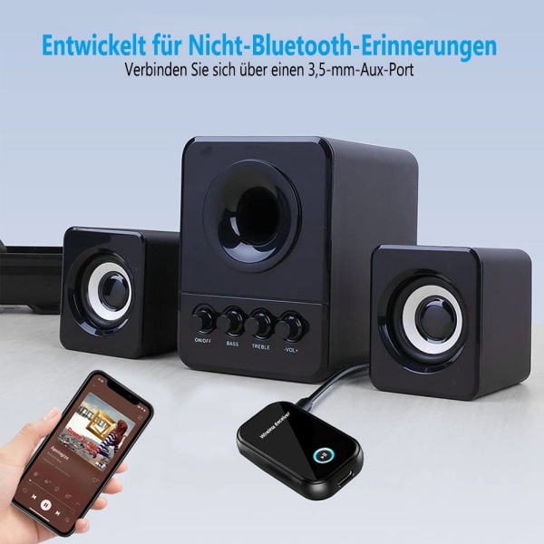 #Bluetooth-adapter til bil Aux Bluetooth 5.0 Adapter Trådløs Bilaudio#