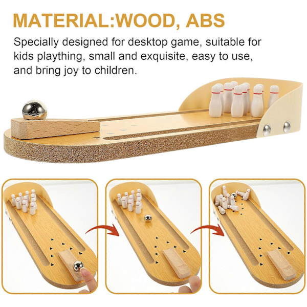 1 Sæt Mini Bowling Spil Bord Bowling Legetøj Bord Mini Bowling Ældre Spil Legetøj