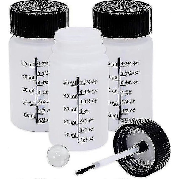 Färgförbättringsflaskor med pensel, blandningskula, applikator Förbättringsfärg Återanvändbar behållare Flaskset 3-pack