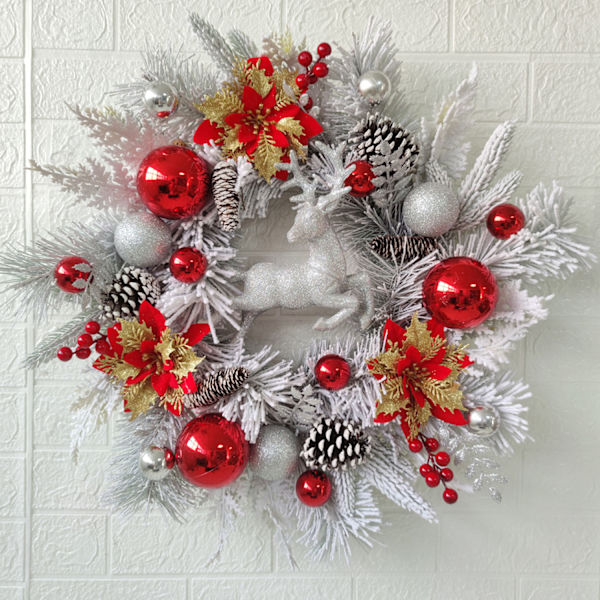 #Julekrans kunstig krans, 45 cm#
