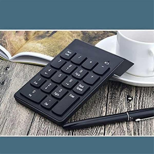 18 Tasters Trådløst USB-nummertastatur med 2,4G Mini USB Numerisk Mottaker for Bærbar PC Stasjonær PC Notebook