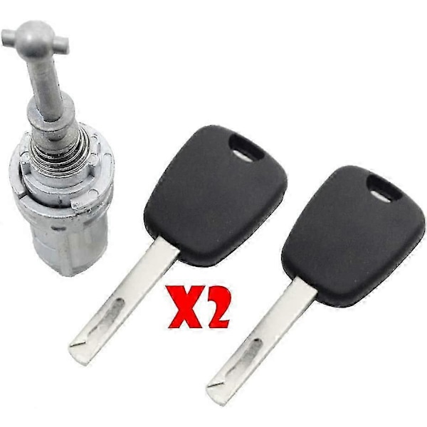 KIT Lås + Sylinder for Venstre Fremre Dør Citroen C2 C3 C3 PLURIEL + 2 nøkler