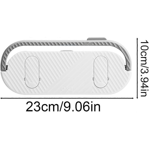 Slippers rack, Vandtæt sko organizer til slippers, Punch-fri badeværelse håndklædeholder, Dør sko hænger til port23*10cm, hvid