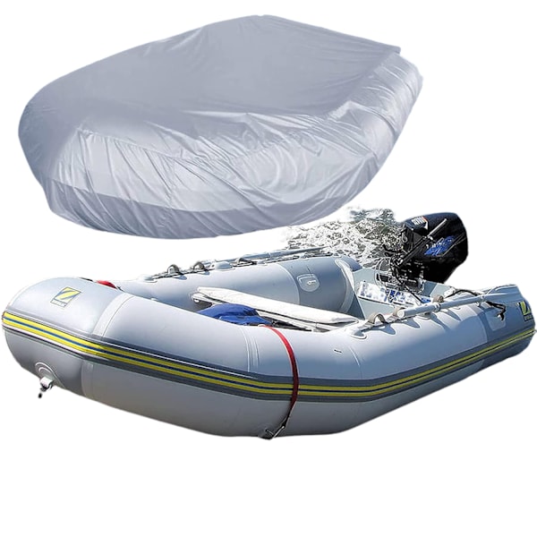 #UV-resistent uppblåsbar båtöverdrag, grå, 380*94*46cm#
