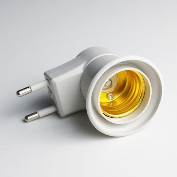 E27 Skruvlampa Glödlampssockel Hållare Adapter Omvandlare med På-Av-brytare EU-kontakt