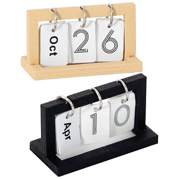 2 st Miniatyr Kalender Dockhus Bordskalender Mini Kalender Dockhus Tillbehör