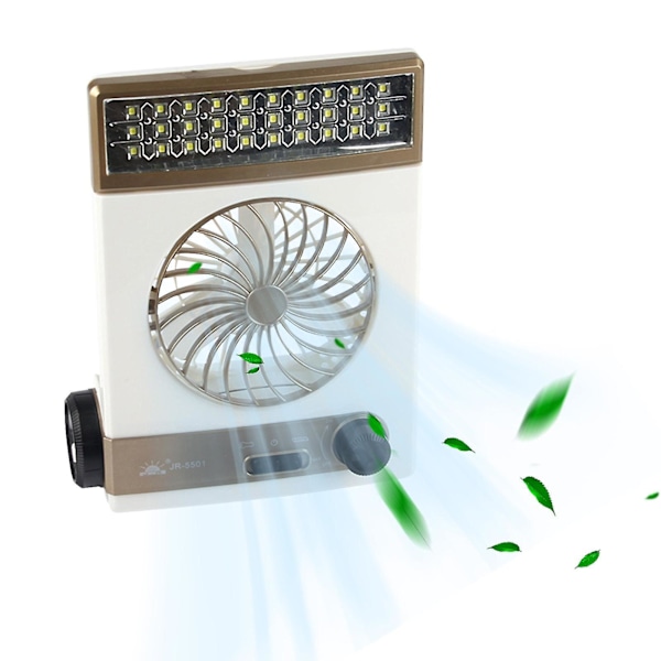 Hjemmelamper Opladning Solar Lille Ventilator, Studenterkollegium Ventilator, LED Skrivebordslampe Ventilator, Multifunktionel Lille Ventilator