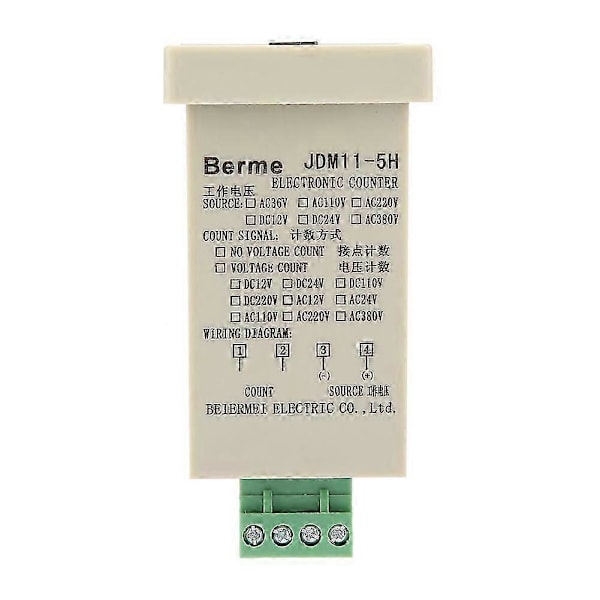 JDM11-5H5 Digital Display Elektronisk Ackumulerande Räknare DC 12V