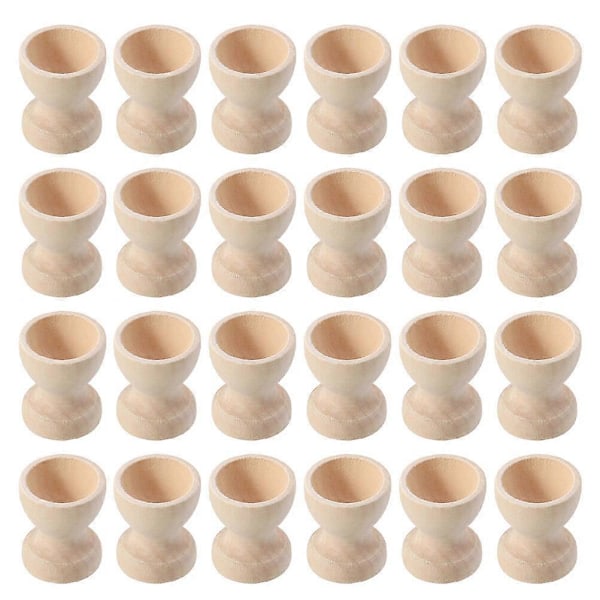 24 stk. Eggestativ i tre til påskeegg DIY Eggebrett Koppformede eggeholdere