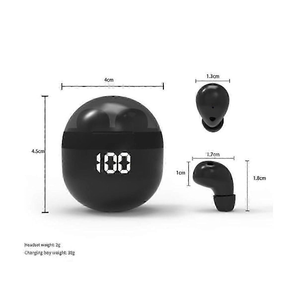 SK18 Superbass Hörlurar TWS Trådlöst Bluetooth Headset med Mikrofon Smart Touch Hörlurar Brusreducerande Öronsnäckor Osynliga