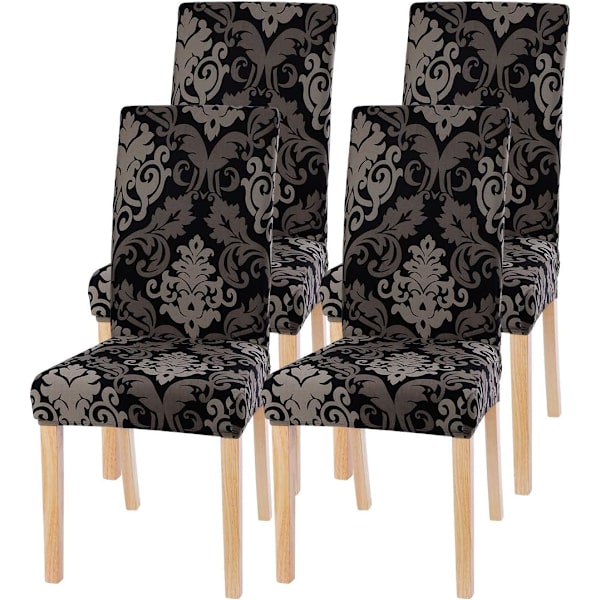 *4 Stretch-tuolinpäällinen Ruokailuhuoneen tuolinpäällinen Universaaliin istuvuuteen Lycra S*