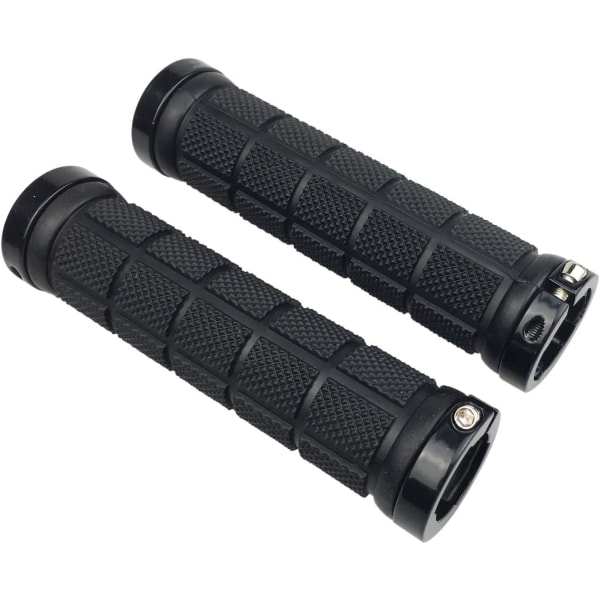 Red Pair of Ergonomic Non-Slip Soft Rubber Bike Grips, Grip for