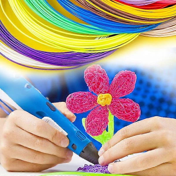 3D-penna Filament, PLA 1.75 Filament Refills för 3D-penna, 30 Färger, 5M Varje, 3D-penna Filament för Barn och Vuxna, Kompatibel med Professionell 3D-utskrift