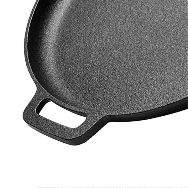 Rund stegepande i støbejern med dobbelte løkkehåndtag, tyk stegepande non-stick multifunktionel til madlavning, bagning, grillning, køkkenudstyr