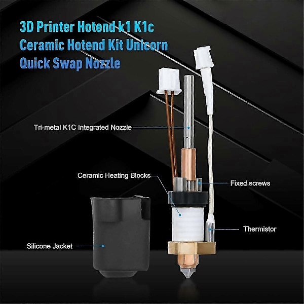 3D Printer Hotend K1 K1c Keramisk Hotend Kit Hurtig Udskiftningsdyse til K1 Max K1C 3D Printer