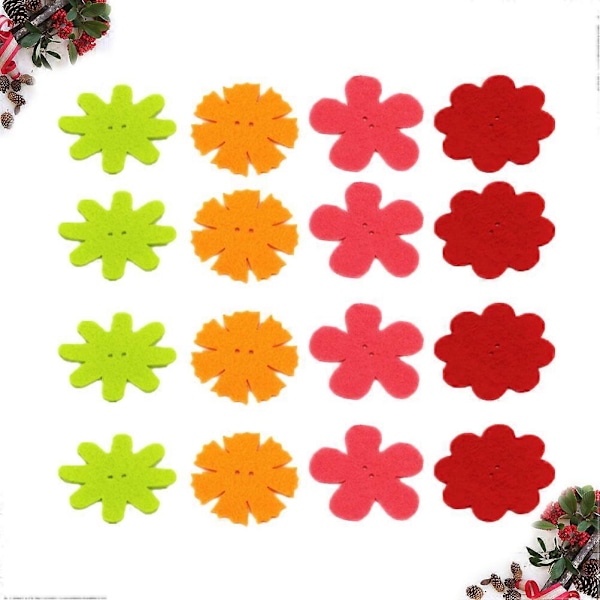 140 st Färgglada Blomdekorationer i Nonwoven-tyg för DIY-hantverk, Klädsömnad och Handarbete