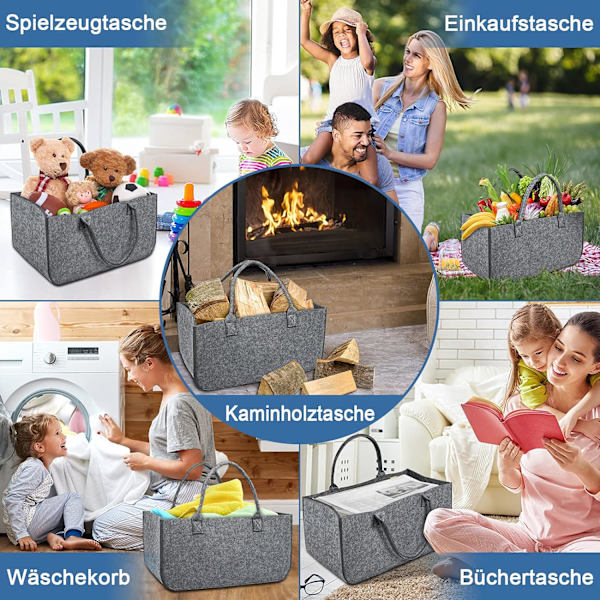 Set med 2 filttvättar - Vikbara, bärbara - Ljusgrå, mångsidiga